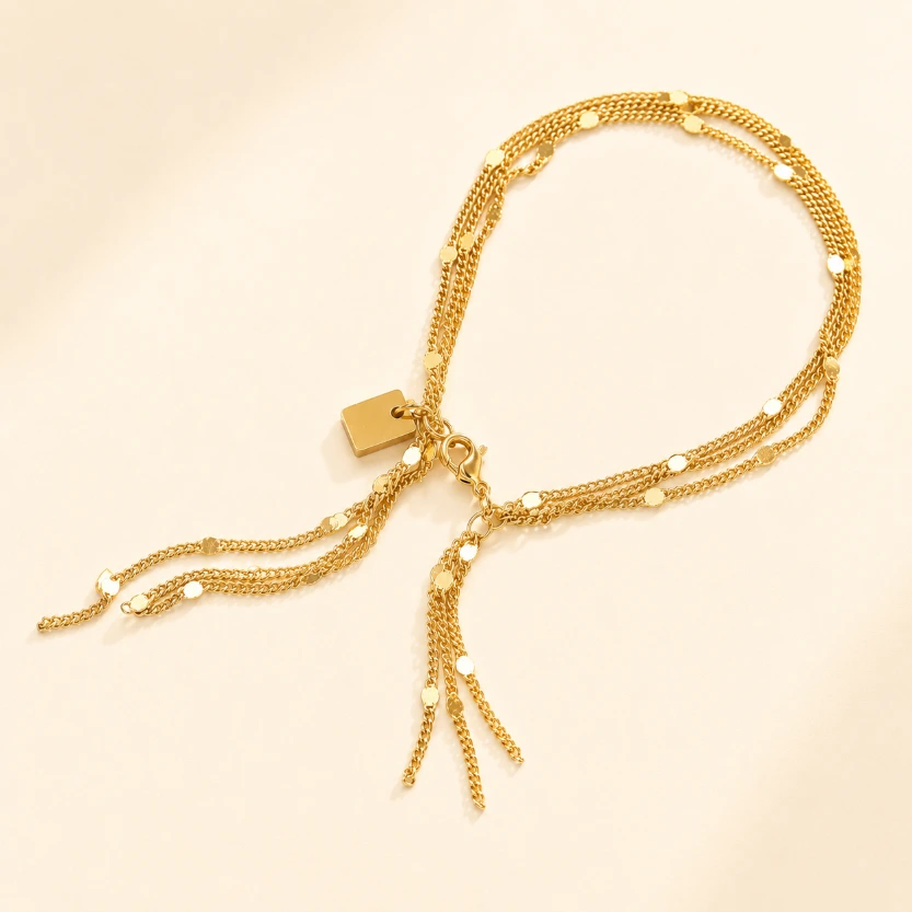 Tassel Bracelet 18k Gold Plated