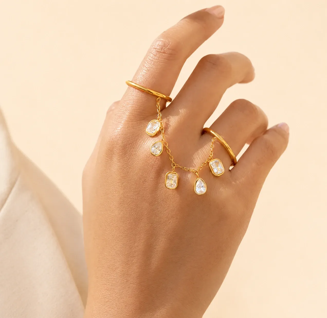 Tassel Luxe Ring 18k Gold Plated
