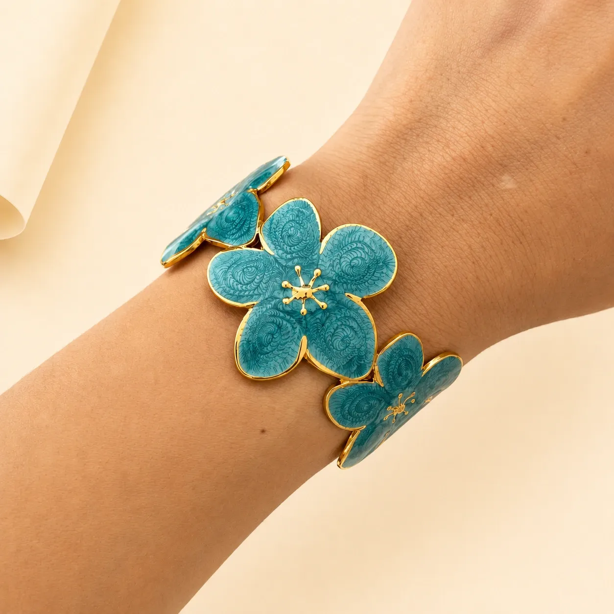 Ocean Pattern Bangle Bracelet