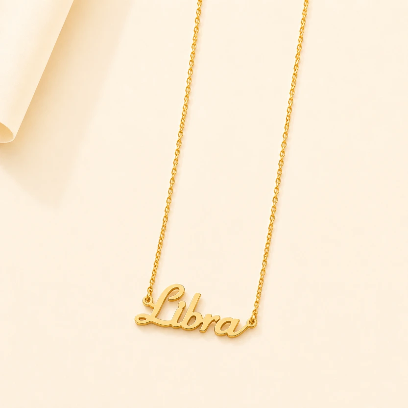 Libra Constellation Necklace 18k Gold Plated