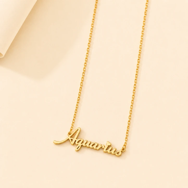 Aquarius Constellation Necklace 18k Gold Plated