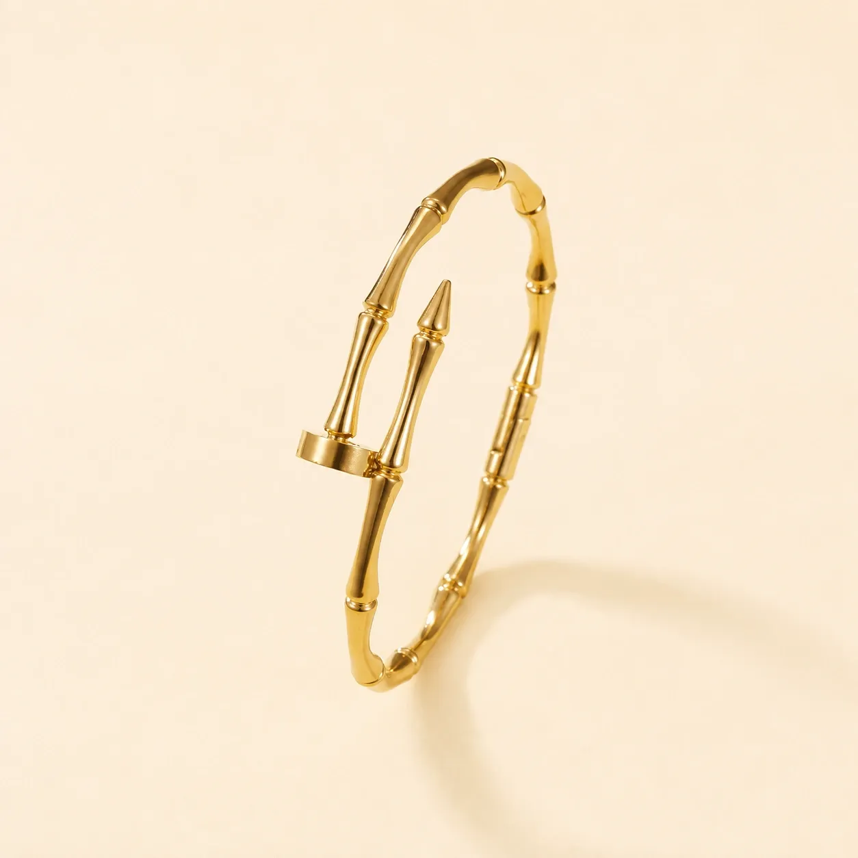 Bamboo Luxe Cuff 18k Gold Plated