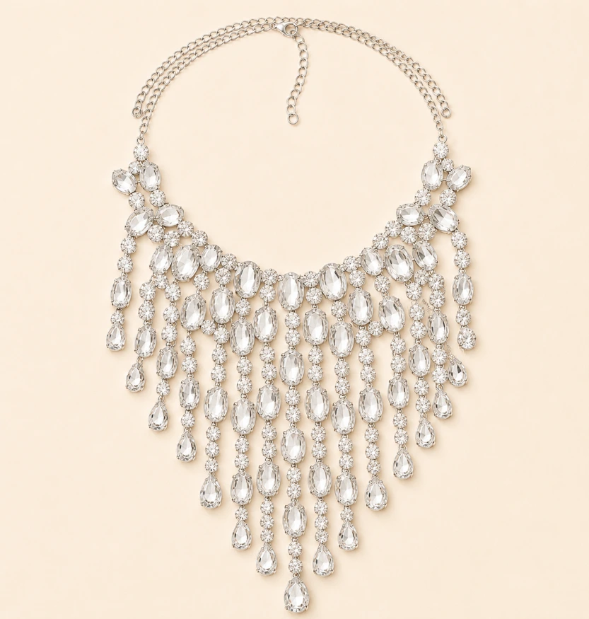Glamour Drop Statement Necklace