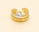 Lustre Ridge Ring 18k Gold Plated