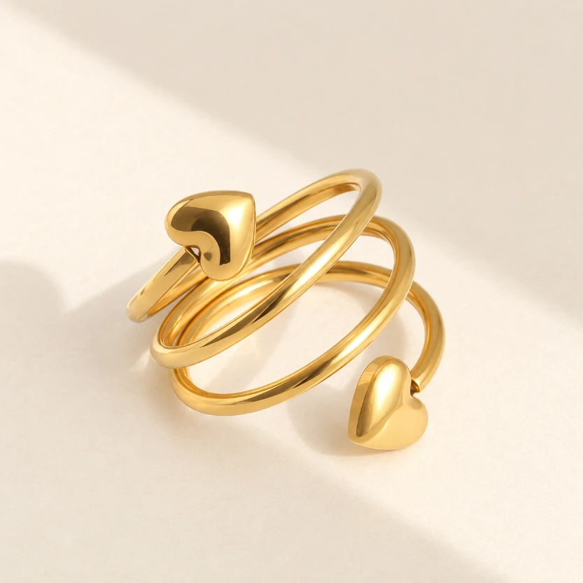 Heartbound Ring 18k Gold Plated