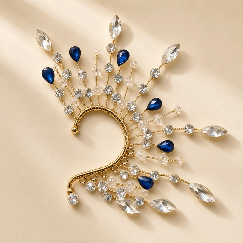 Sapphire Drift Earcuff