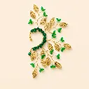 Emerald Leaf Earcuff