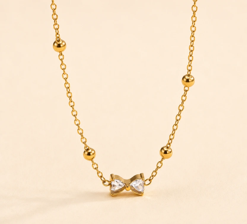 Bowline Necklace 18k Gold Plated