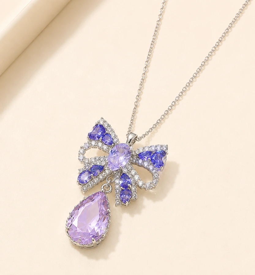 Lavender Wing Necklace