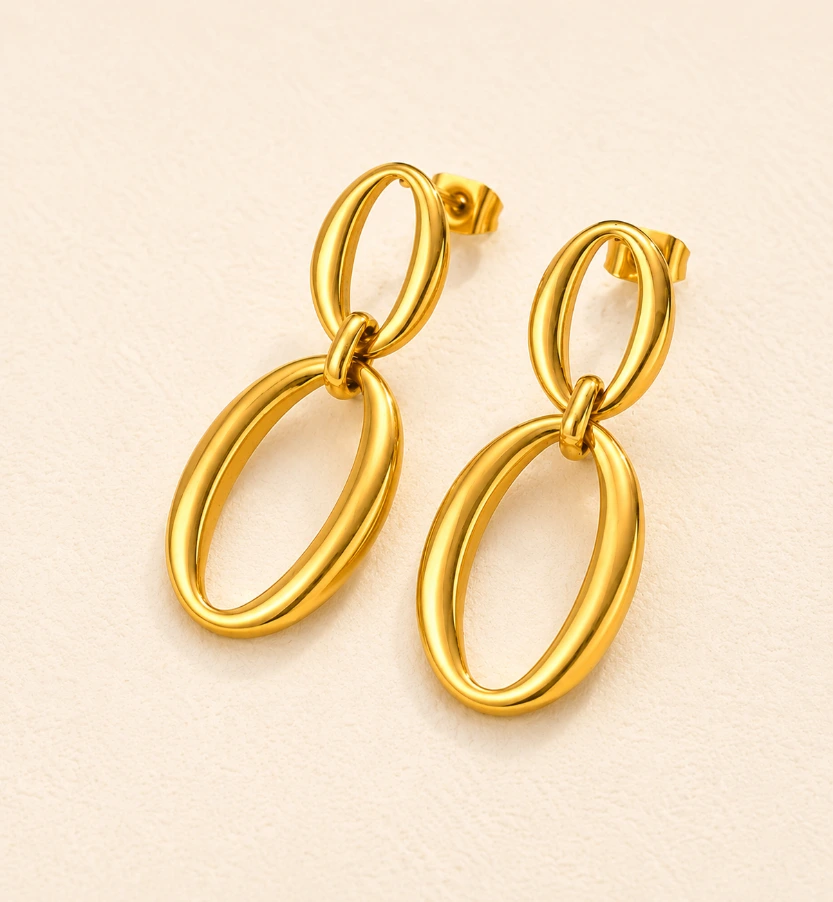 Calenne Drop Earrings 18k Gold Plated