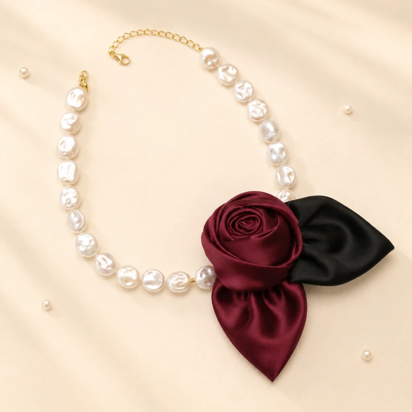 Satin Bow Necklace