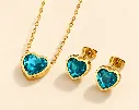 Liva Necklace & Earrings Set 18k Gold Plated