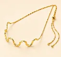 Sculpted Curve Detail Necklace 18k Gold Plated