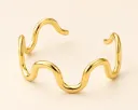 Sculpted Curve Cuff Bracelet 18k Gold Plated