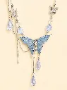Butterfly Bead Cascade Necklace