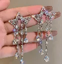 Star Crystal Drop Earrings