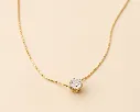 Solitaire Crystal Drop Necklace 18k Gold Plated