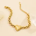 Heart Shaped 18k Gold Plated Bracelet