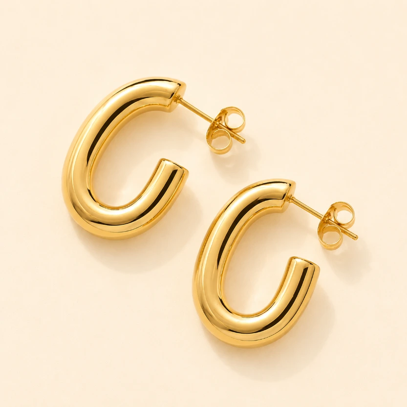 Minimal Luxe 18k Gold Plated Earrings