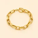 Elegant Link Chain 18k Gold Plated Bracelet