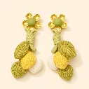 Handmade Leaves Shape Drop Earrings